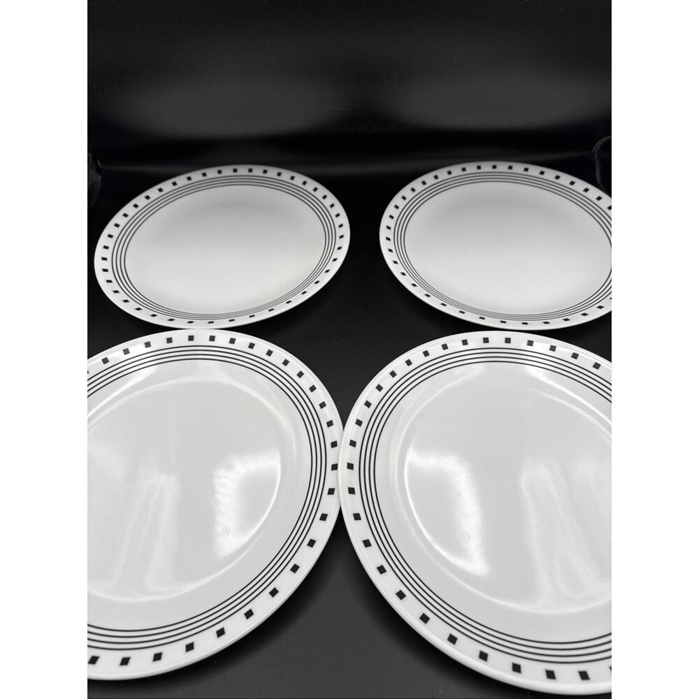 Set Of Corelle Vitrelle City Block 4 Cereal Bowls, 4 Dinner & 3Salad Plates - Picture 4 of 9